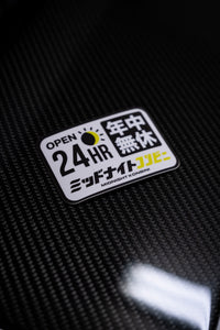 Midnight Konbini 24 Hour Transparent Sticker